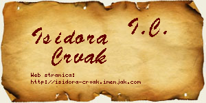 Isidora Crvak vizit kartica